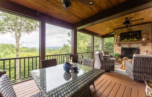Screen porch remodel mountain views