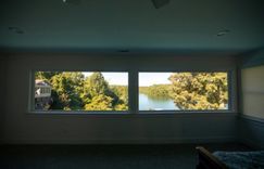 Interior remodel lake view window